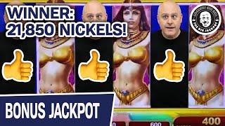 21,850 NICKELS Won Playing SLOTS!  Can You Do The Math?