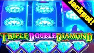ABSOLUTELY MASSIVE WIN!  Triple Double Diamond JACKPOT HAND PAY!