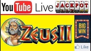 ZEUS II $20 BET JACKPOT HAND PAY RESPIN FEATURE - High Limit Sizzling Slot Jackpot Casino Videos