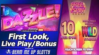 Dazzle Slot - First Look, Live Play and Free Spins Bonus in New Multimedia Games title