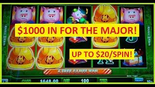 I Put In $1000 for $20/Spin Huff N' Puff Slots - MAJOR QUEST!