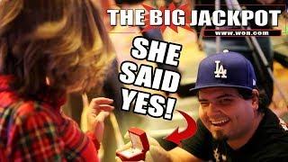 1st LIVE Marriage Proposal?! BIG WIN on Queen of the Nile w/ The Big Jackpot | The Big Jackpot