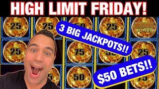 ️3 JACKPOT HANDPAYS on High Limit Lightning Link Tiki  | Kitty Glitter & Top Dollar!!