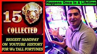 Biggest Handpay Jackpot On YOUTUBE HISTORY For Buffalo Gold Wonder 4 TALL FORTUNES Slot Machine