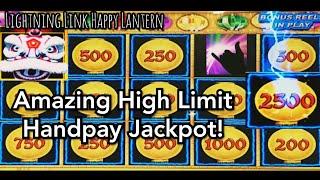 I Like My Jackpots FUZZY!  Handpays and Heartache on High Limit Lightning Link Happy Lantern