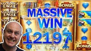 MASSIVE WIN! 10 FREE GAMES JACKPOT Golden Eagle Slots | The Big Jackpot