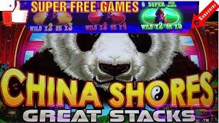FIRST ATTEMPT  CHINA SHORES GREAT STACKS  BUFFALO DELUXE SUPER FREE GAMES  SLOT MACHINE
