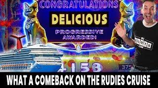 Premiere LIVE  HUGE Comeback on the RUDIES CRUISE  Delicious BIG WIN on Desert Cats