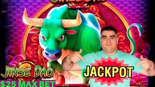 NEW Jinse Dao Slot Machine $25 Max Bet HANDPAY JACKPOT | High Limit Slot Play At Casino | PART 4