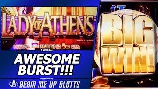 Lady of Athens Slot Bonus - Mega Big Win, Awesome Burst on Awesome Reels by WMS
