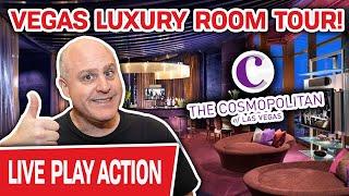 CRAZY Las Vegas Luxury  LIVE Penthouse Room Tour at Cosmopolitan BEFORE THE SLOTS!