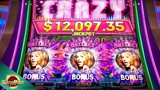 BRITNEY SPEARS  Slot Machine  MAX BET BONUS WINS!!! Aristocrat Slot Game