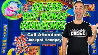 $8 -$88 Bet CHALLENGE ⫸ Must Hit a BONUS on Double Blessings