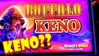 BONUS VIDEO!!! * HOW DO YOU GUYS FEEL ABOUT KENO??! -- Las Vegas Casino Buffalo Keno Slot Bonus Win