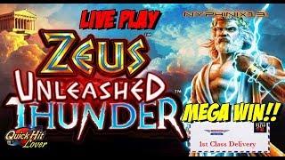•NEW DELIVERY•  Zeus Unleashed Slot Live Play & Bonuses MEGA WIN!!