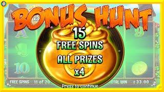 Bonus Hunt with MAX FREE SPINS on Leprechaun's Lucky Charms!