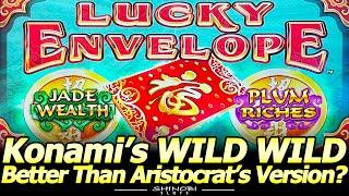 Konami WILD WILD - NEW Lucky Envelope Slots!  Jade Wealth and Plum Riches!  Jackpot Picks and Bonus!