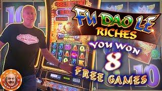MEGA JACKPOT WIN! Gettin' Rich on Fu Dao Le Riches! 8 Free Games!