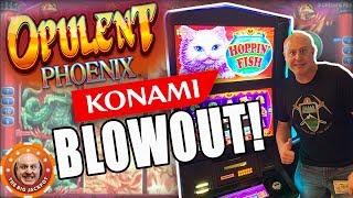 THESE MACHINES ARE ON FIRE! Opulent Phoenix + Hoppin' Fish JACKPOTS! Konami Week