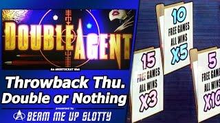 Double Agent Slot - TBT Double or Nothing, Live Play and Free Spins Bonus