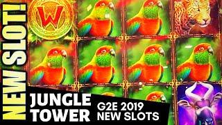 G2E 2019 NEW IGT SLOTS! (PART 2 OF 2) JUNGLE TOWER (SUPER VOLATILE!) & JUMANJI 4D SLOT MACHINE