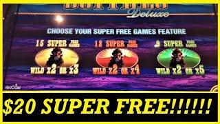 FINALLY GOT SUPER FREE GAMES BETTING $20! WONDER 4 JACKPOTS!!
