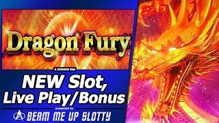 Dragon Fury Slot - Live Play and Free Spins Bonuses in First Attempt at new Konami game