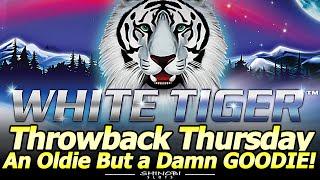 White Tiger Slot Machine - An Oldie But a Damn Goodie! Throwback Thursday Triple-Up+ at Soboba!