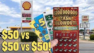 $50 vs $50 vs $50! = WIN WIN WIN!  $150 TEXAS LOTTERY Scratch Offs