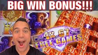 BUFFALO DIAMOND 77 FREE GAMES @ 4X!!!   | ZEUS HUGE BONUS WIN