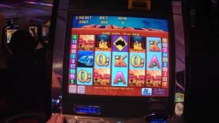 Outback Jack live play MAX BET $6.00 with BONUS round slot machine