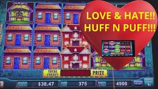 WIFE LOVES AND HATES HUFF N PUFF SLOT MACHINE!