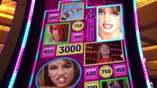 BRITNEY SPEARS CRAZY BONUS Slot Machine at Harrahs SoCal