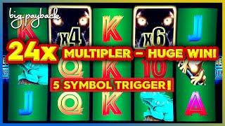 5 SYMBOL TRIGGER & 24x MULTIPLIER! Wonder 4 Collection Slot - HUGE WIN!