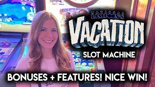 Awesome Run on Vacation! Slot Machine! BONUSES + Random Features!!