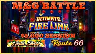 Ultimate Fire Link Route 66 & North Shore HIGH LIMIT $50 MAX BET SPINS Slot Machine Casino