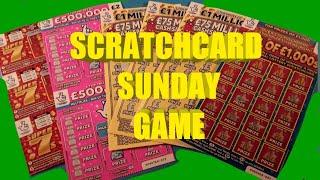 SUNDAY SCRATCHCARDS...CASHWORD..MILLIONAIRE 777..HOT MONEY..SUPER7..FULL OF £1,000s..BLACK AND GOLD