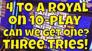 Four-to-the-Royal Draws on 10-Play - How Many Do We Get?