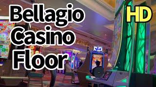 Bellagio Las Vegas Casino Floor and Slot Machine Walk