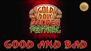 Gold Pays Golden Festival - Good big win bonus and a bad one right after - Slot Machine Bonus