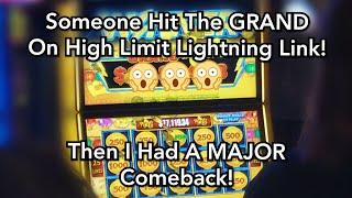 Someone Hit the GRAND JACKPOT on High Limit Lightning Link!  Then I Had a MAJOR Comeback!