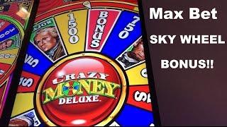 Crazy Money Deluxe Live Play Max Bet with Bonus SKY WHEEL Slot Machine