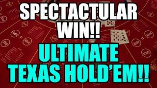 SPECTACULAR ULTIMATE TEXAS HOLD'EM SESSION 3 FLUSHES AT ONCE! DOUBLE FULL HOUSE! OMG This Was WILD!!