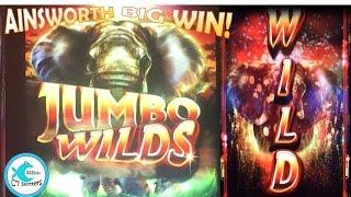 Ainsworth Jumbo Wilds Slot Machine - Free Spin Bonus Big Win!