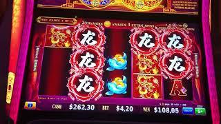 Duo Fu Duo Cai Grand Dragons Free Spin Bonus Slot Machine MGM Casino Las Vegas
