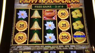 FINALLY SUPER BIG WIN !Dragon Link HAPPY & PROSPEROUS Slot machine (Aristocrat) 10 cent Denom彡栗