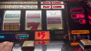 Triple Red White & Blue - Double 5 Times Pay - Old School High Limit Slot Play