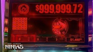 VGT SLOTS - CHASING PROGRESSIVE OVER $1,000,000 WITH TONS OF RED SCREEN