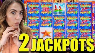 I WON 2 JACKPOTS Lucky Larry Brought ALL Of The LOOT In Vegas!