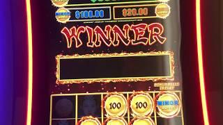 DRAGON LINK HOLD and SPIN WIN at the LAS VEGAS Airport!  Sizzling Slot Jackpots CASINO Bonus Videos